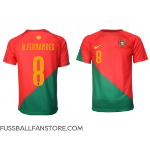 Portugal Bruno Fernandes #8 Replik Heimtrikot WM 2022 Kurzarm